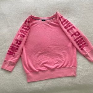 PINK 3/4 length sleeve sweatshirt VS